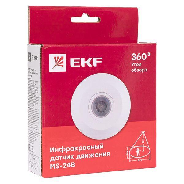 ИК датчик движения потолочный 800Вт 360гр. до 6м IP20 MS-24B EKF dd-ms-24B