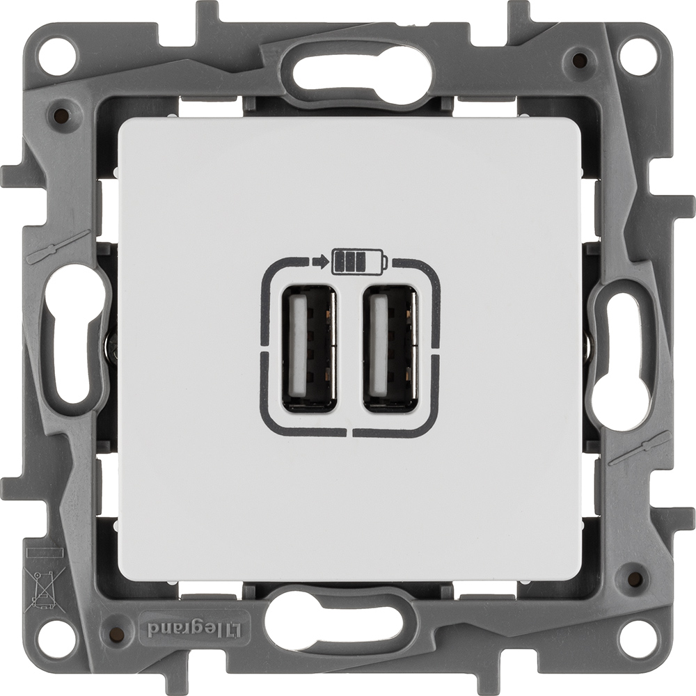 Розетка USB A+A 15Вт белый ETIKA IEK 672294