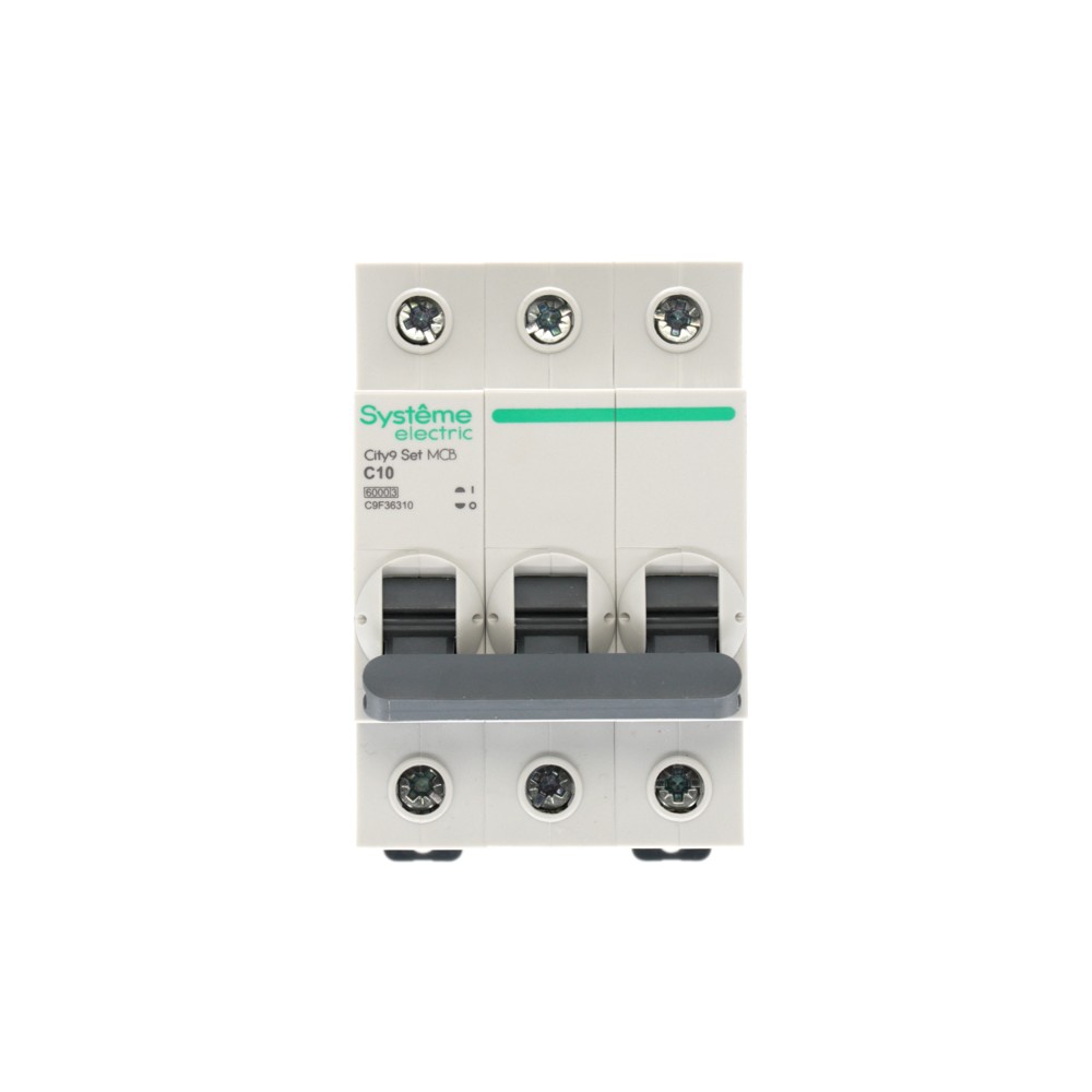 Выключатель автоматический трехполюсный (АВ) С 10А 3P 6kA 400В City9 Set Systeme Electric C9F36310