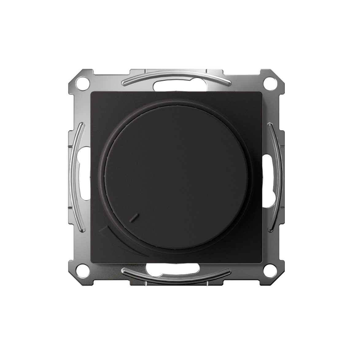 ATLASDESIGN СВЕТОРЕГУЛЯТОР (диммер) повор-нажим, LED, RC, 400Вт, мех., КАРБОН Systeme Electric ATN001023