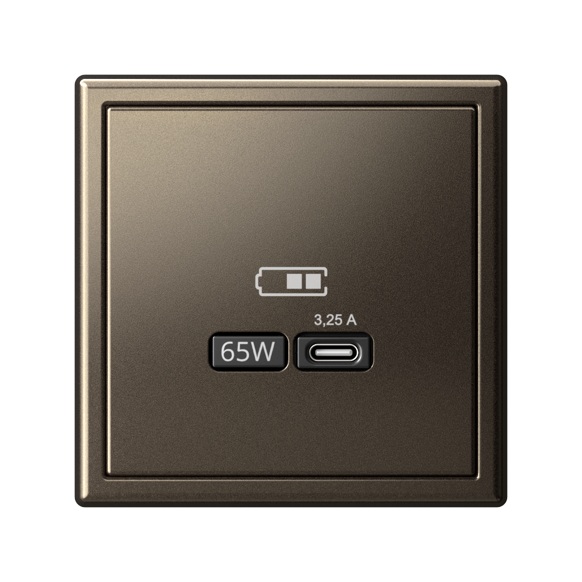 ARTGALLERY USB розетка тип-С 65Вт высокоскор.заряд. QC, PD, механизм, мокко Systeme Electric GAL000627