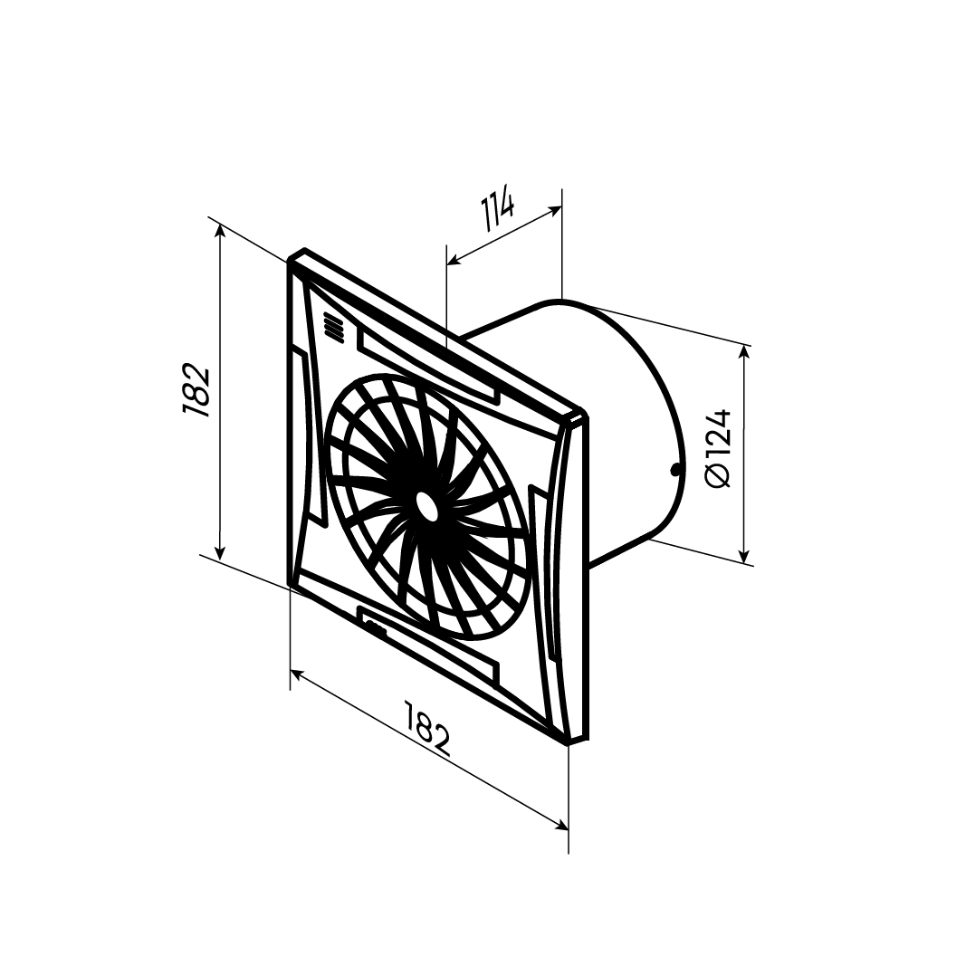 Вентилятор осевой бесшумный 125 ZERNBERG 10223321 00-022332  