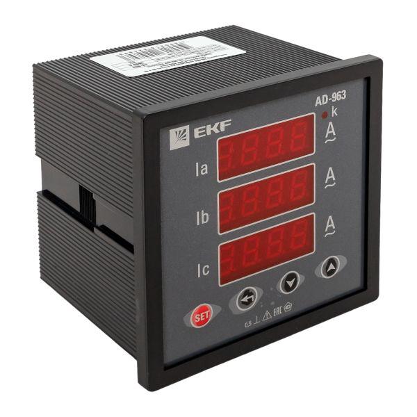 Амперметр AD-963 цифровой на панель (96х96) трехфазный EKF PROxima ad-963
