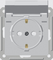 W59 Розетка с крышкой с заземлением в рамку IP44 белая Systeme Electric RS16-152B-1-86