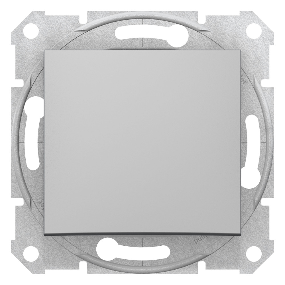 Выключатель одноклавишный, в рамку, алюминий Schneider Electric SDN0100160