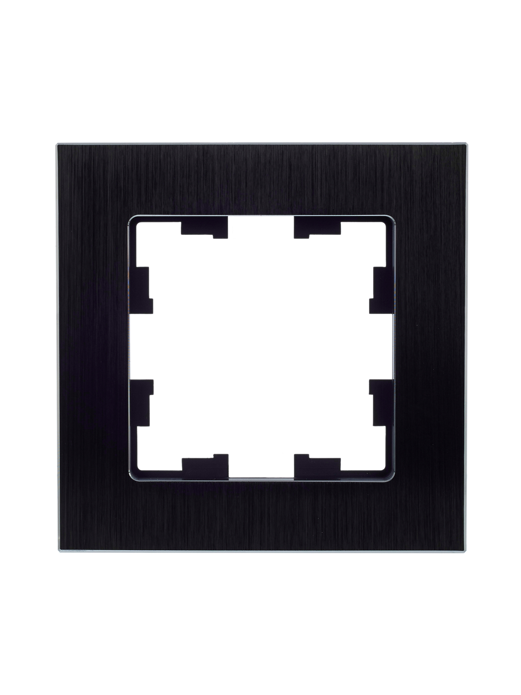 BRITE Рамка 1 пост РУ-1-1-БрЧ металл черный IEK BR-M12-M-K02