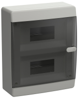 UNION Compact Корпус пластиковый ЩРН-П-18 IP41 черная прозрачная дверь IEK UIC-KP12-N-18-41-K01