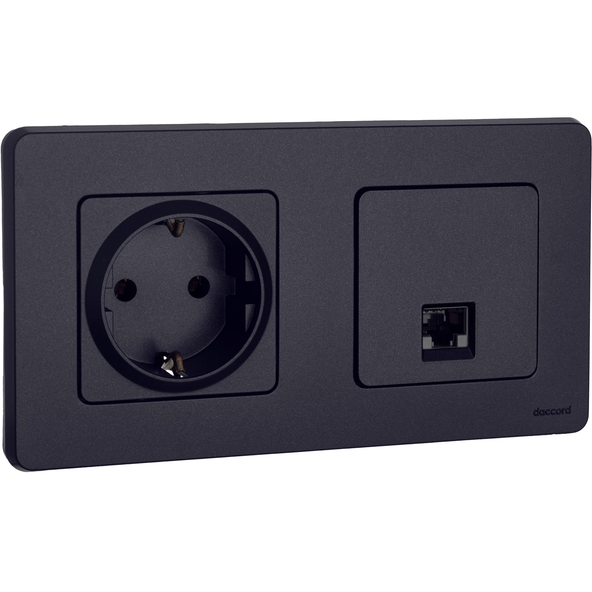 Розетка компьютерная RJ45 категория 5Е UTP антрацит INSPIRIA IEK 673828