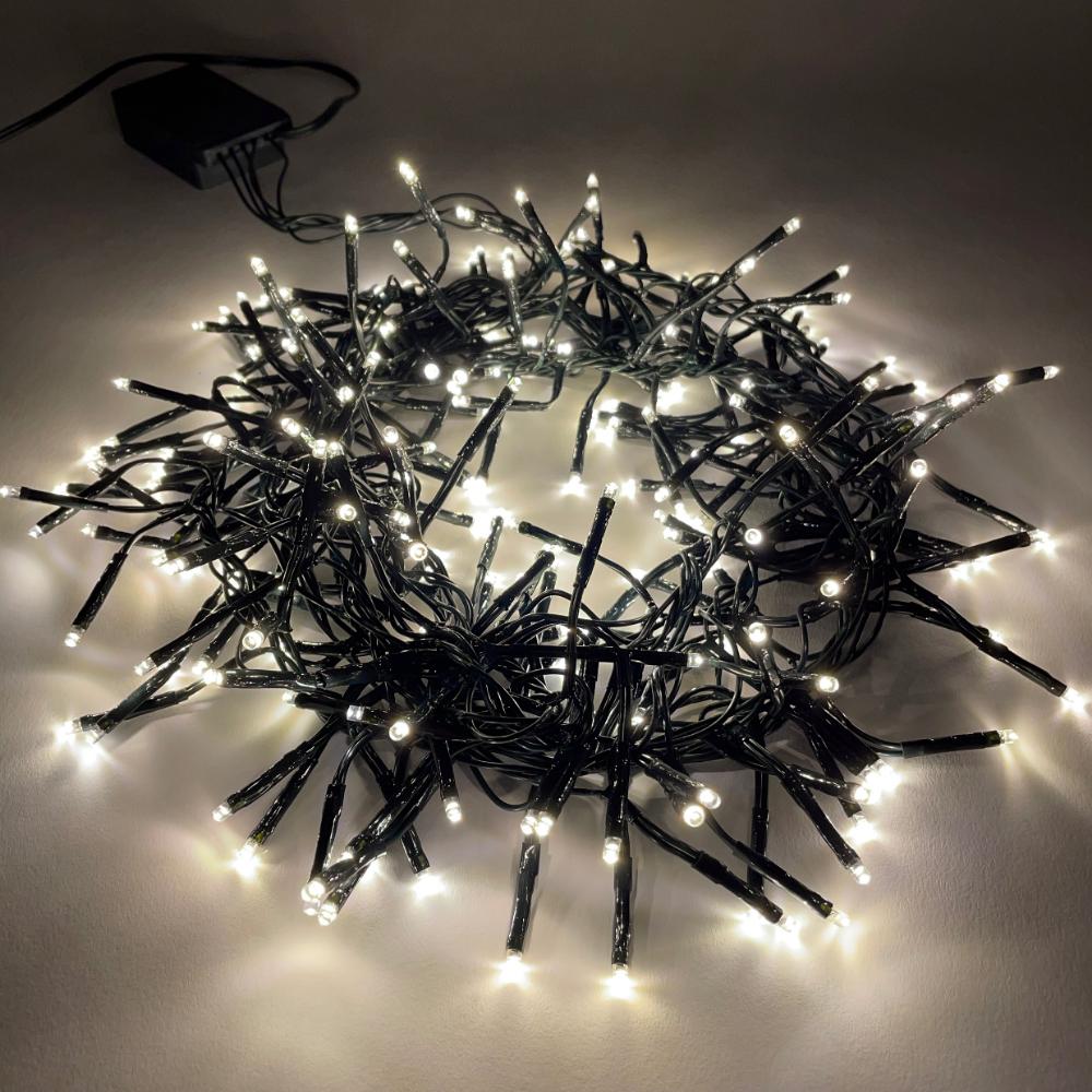 Гирлянда LED Нить Мишура 3,9 м зеленый провод, теплый свет, 220 V ENIN - GW ЭРА Б0047970