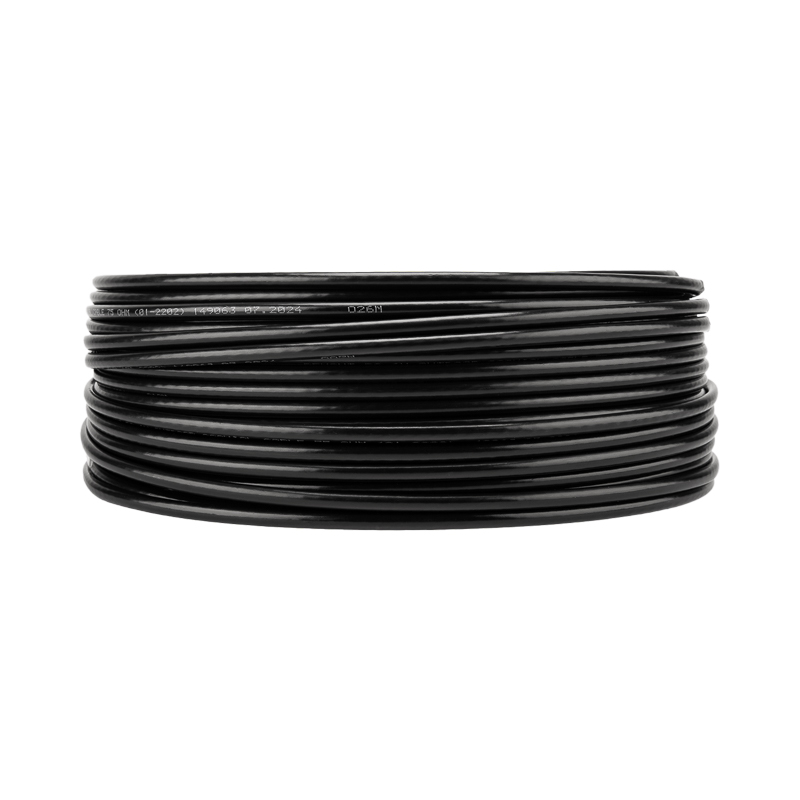 Кабель коаксиальный RG-6U, 75 Ом, CCS/Al/Al, 64%, бухта 100 м, черный OUTDOOR, REXANT 01-2202