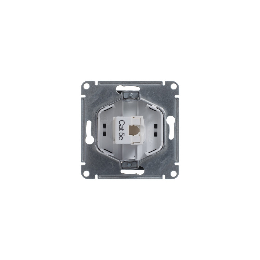 GLOSSA Розетка компьютерная RJ45 категория 5E шоколад в рамку Systeme Electric GSL000881K