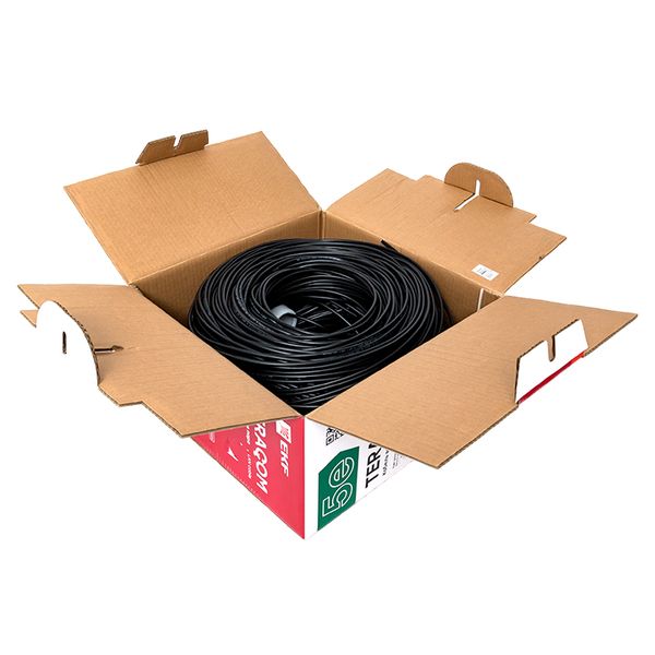 Витая пара TERACOM 5E F/UTP 4 пары solid OUT LDPE черный 305м EKF TRC-5EFTP-04PE-BK-OUT3
