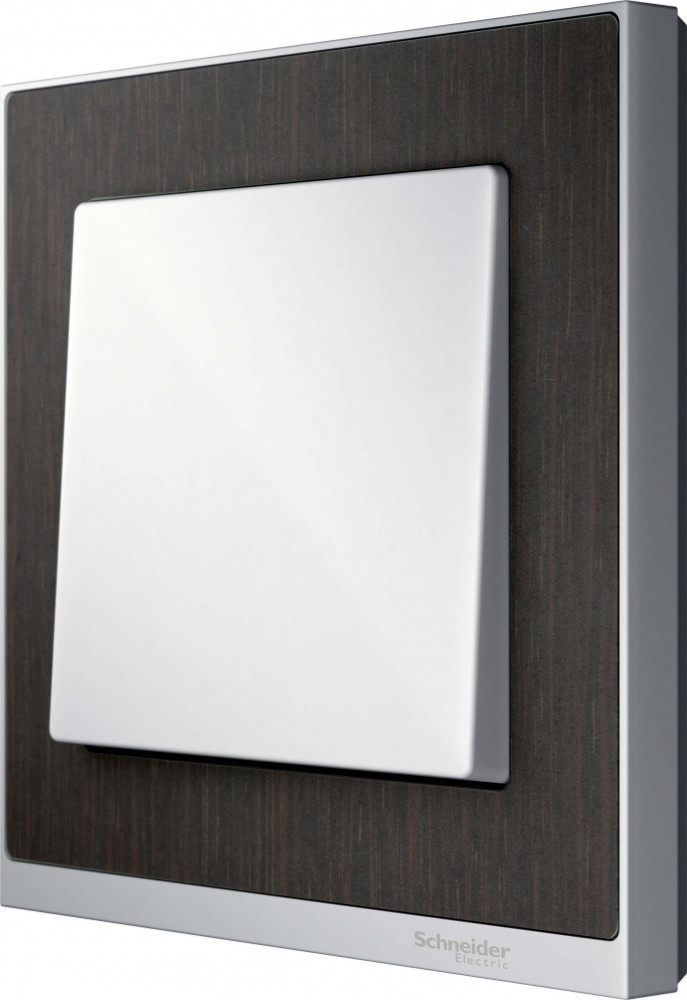 M-Pure Decor Рамка 1 пост венге/алюминий Schneider Electric MTN4010-3671