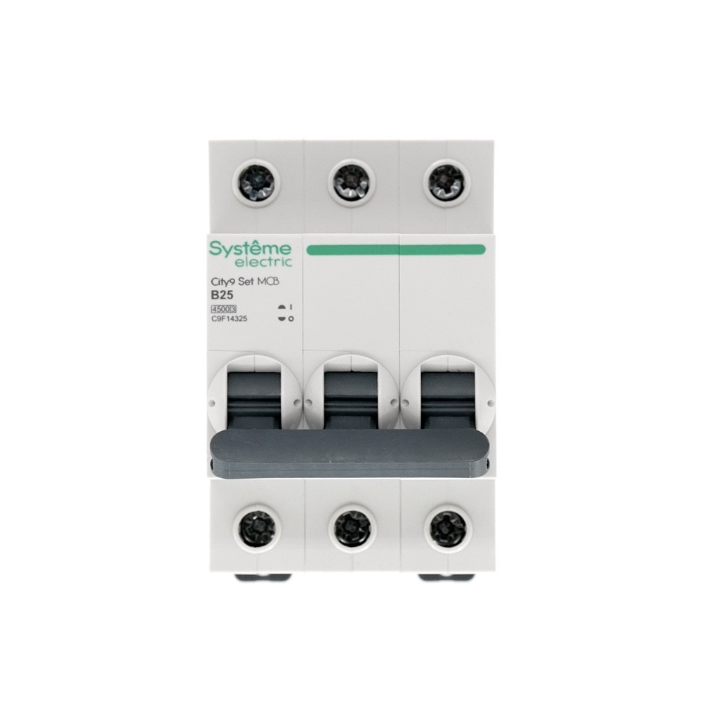 Выключатель автоматический трехполюсный 25А B 4.5kA 400В City9 Set Systeme Electric C9F14325