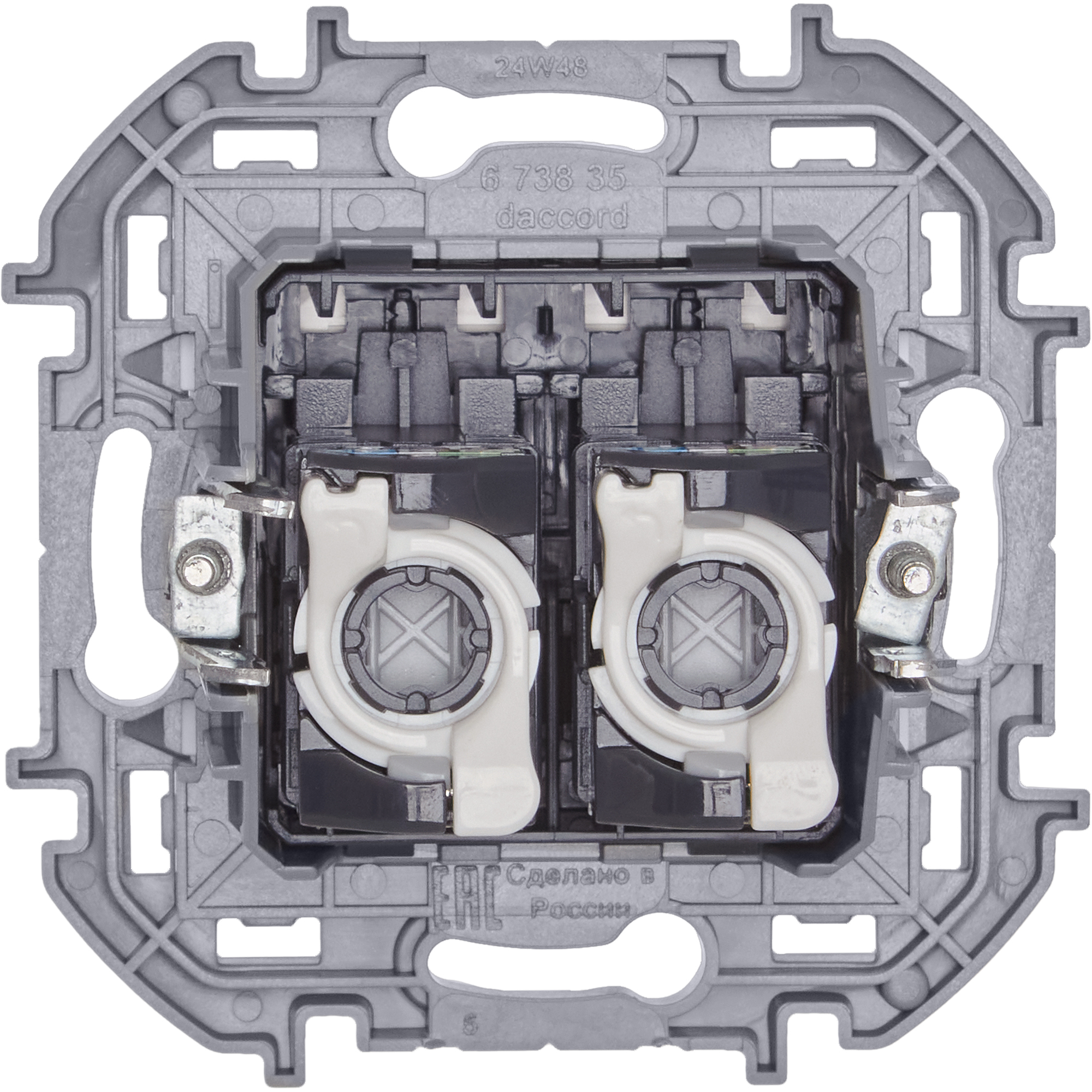 Розетка компьютерная двойная RJ45 категория 5Е UTP белый INSPIRIA IEK 673835