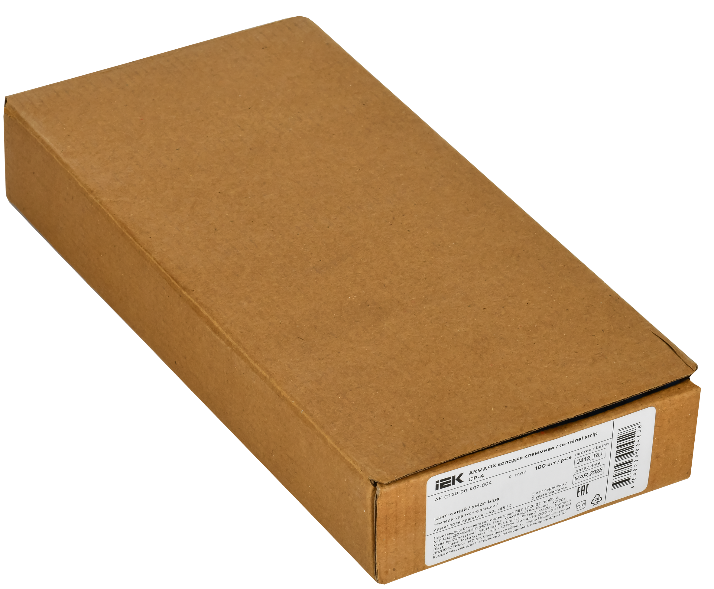 ARMAFIX Клемма пружинная Push In CP 4мм2 синяя IEK AF-CT20-00-K07-004