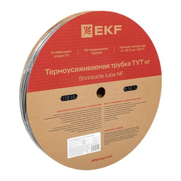 Трубка термоусаживаемая ТУТ нг 6/3 черная рулон PROxima EKF tut-6-b