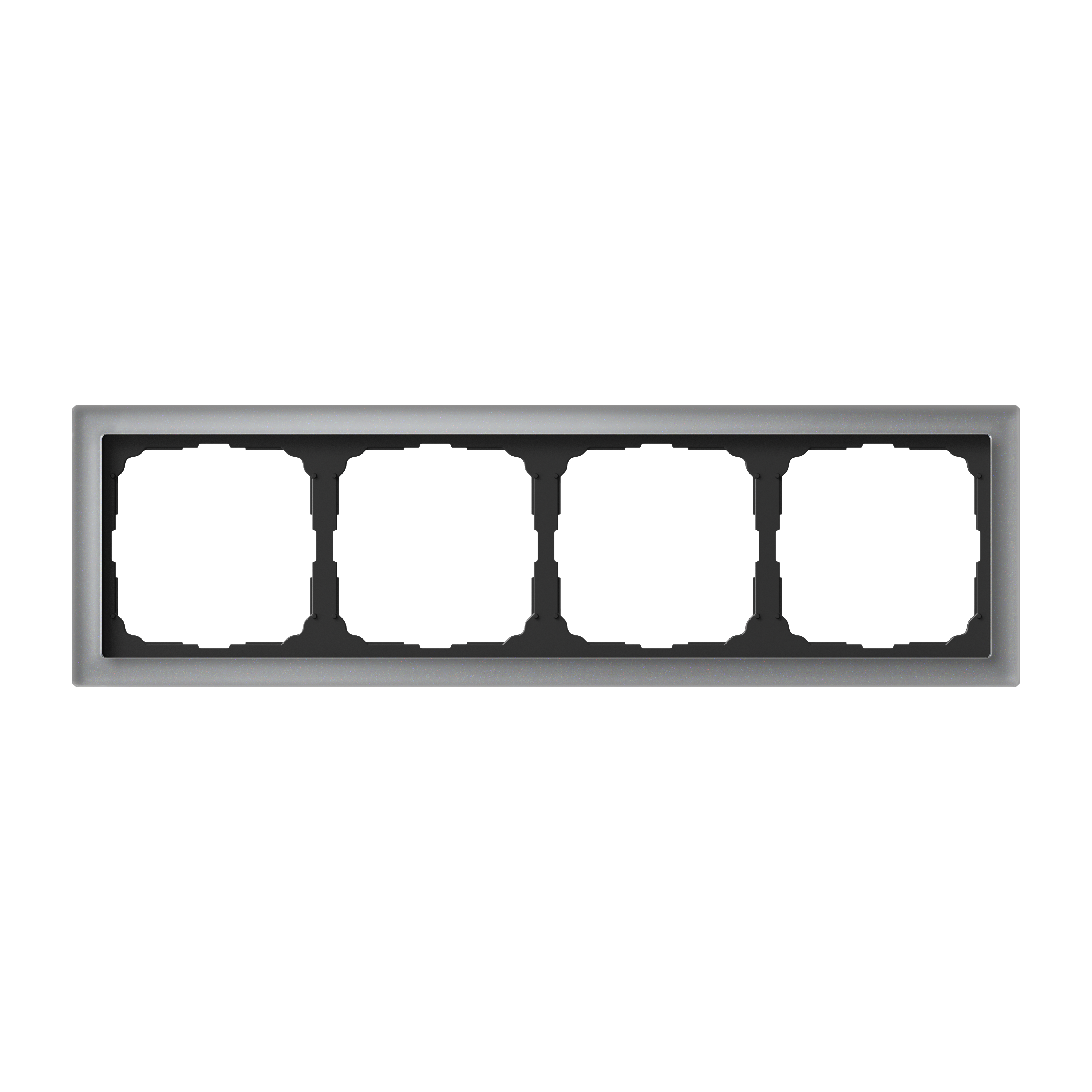 ARTGALLERY PURE 4-постовая РАМКА, ОРГАНИЧЕСКОЕ СТЕКЛО АЛЮМИНИЙ Systeme Electric GAL320304