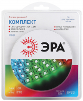 Комплект светодиодной ленты 14,4Вт/м 12В RGBК IP20 60LED/м 5050kit-14,4-60-12-IP20-RGB-5m ЭРА Б0043067