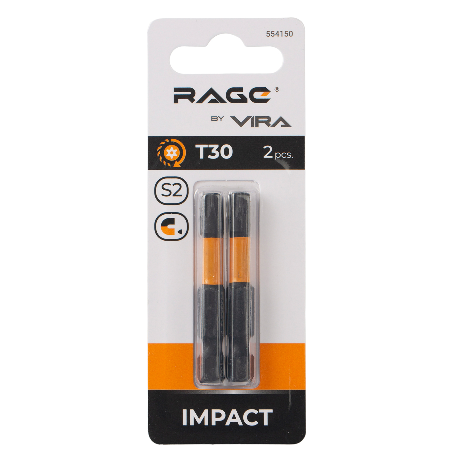 Набор бит торсионных IMPACT 2 шт TORX T30 S2 х 50 мм Rage 554150