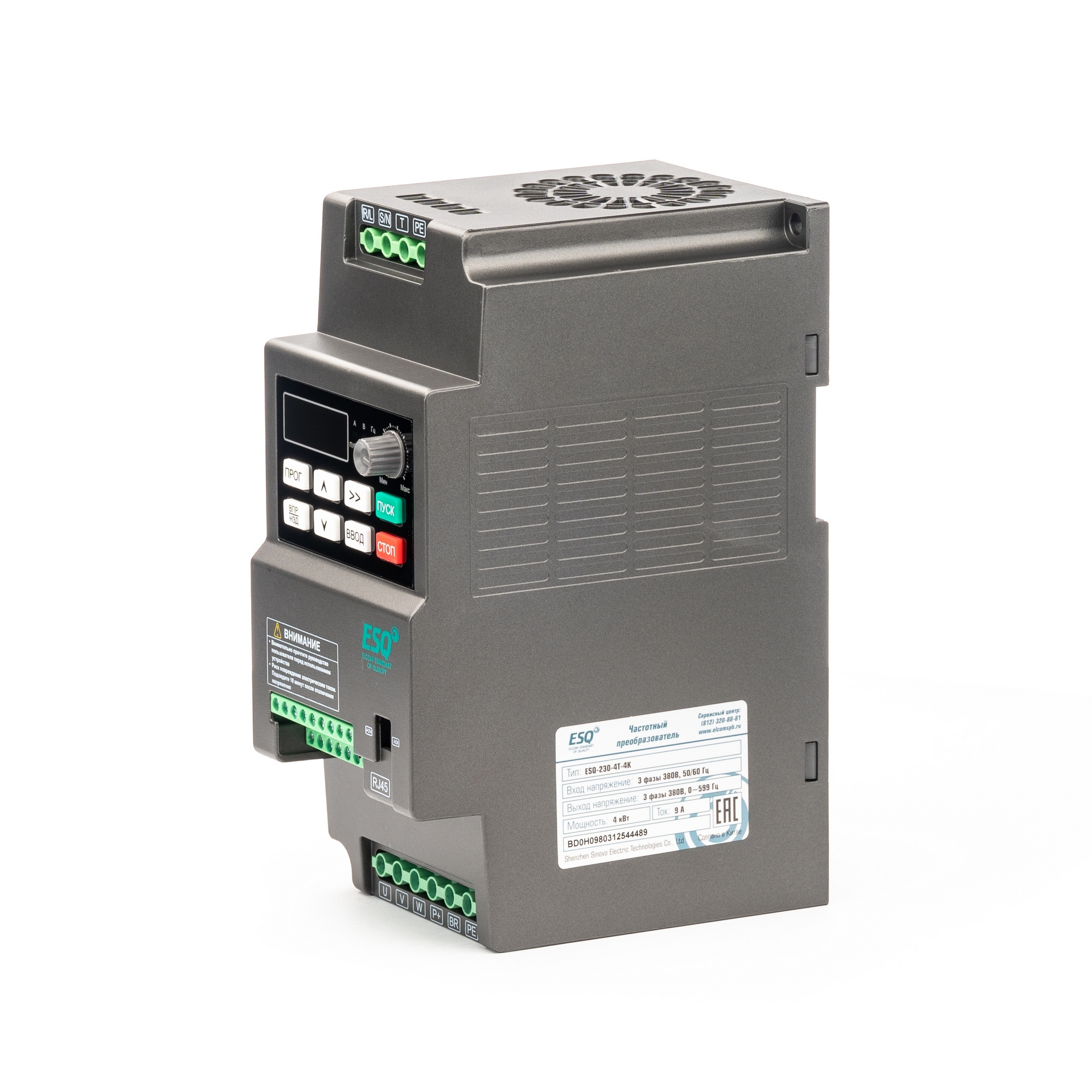 Преобразователь частоты 3ф ESQ-230-4T-4K 4 кВт 380В 08.04.304426
