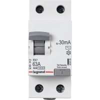 ВДТ RX3 - 2П - 63 А - тип AC - 30 мА - 2 модуля Legrand/Daccord 402026