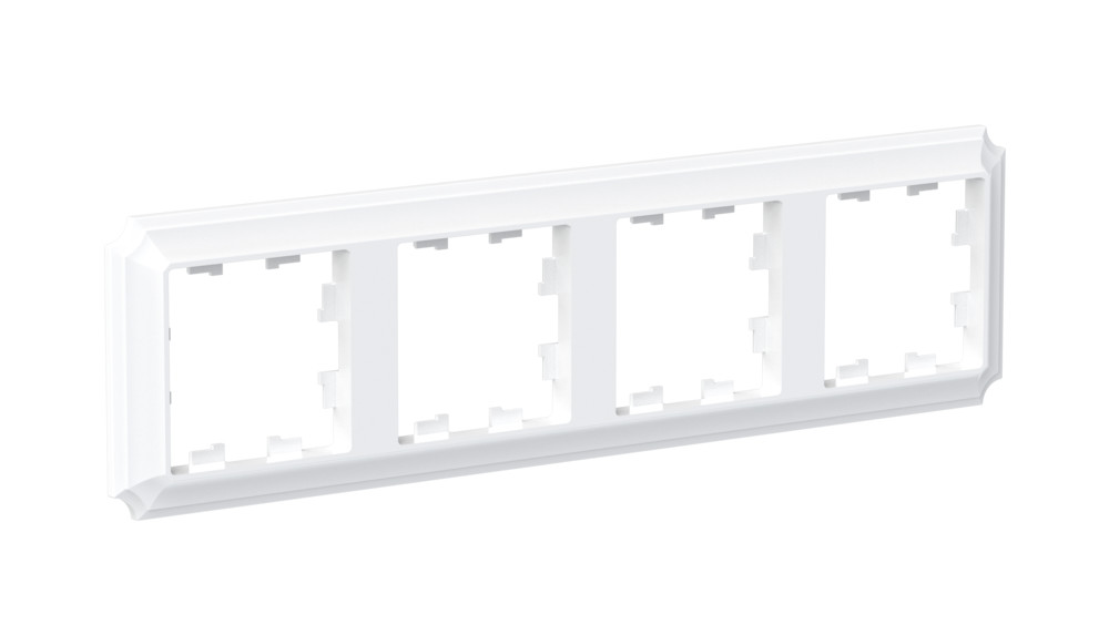 ATLASDESIGN ANTIQUE 4-постовая рамка, универсальная, БЕЛЫЙ Systeme Electric ATN100104
