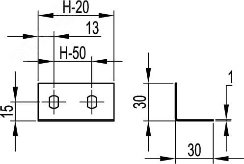 Уголок опорный FR H50 DKC 30199