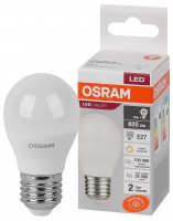Лампа светодиодная шар LED 10 Вт E27 3000К 800Лм 220 В (замена 75Вт) OSRAM LEDVANCE 4058075579897