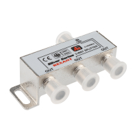 Делитель ТВ х 3 + 4шт. F BOX 5-1000 МГц Silver, REXANT 05-6102