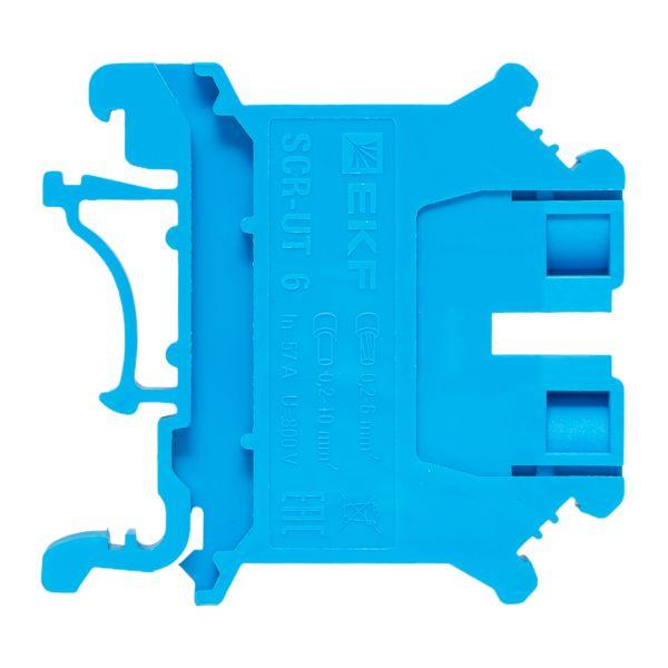 Клеммная колодка винтовая 6 UT синяя EKF scr-ut-6-b