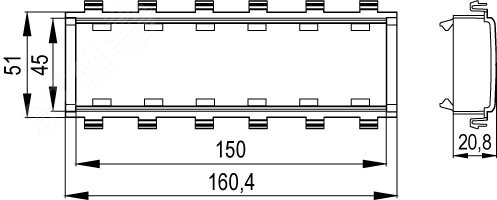 VIVA каркас 6 мод In-liner Front серый DKC F1003A