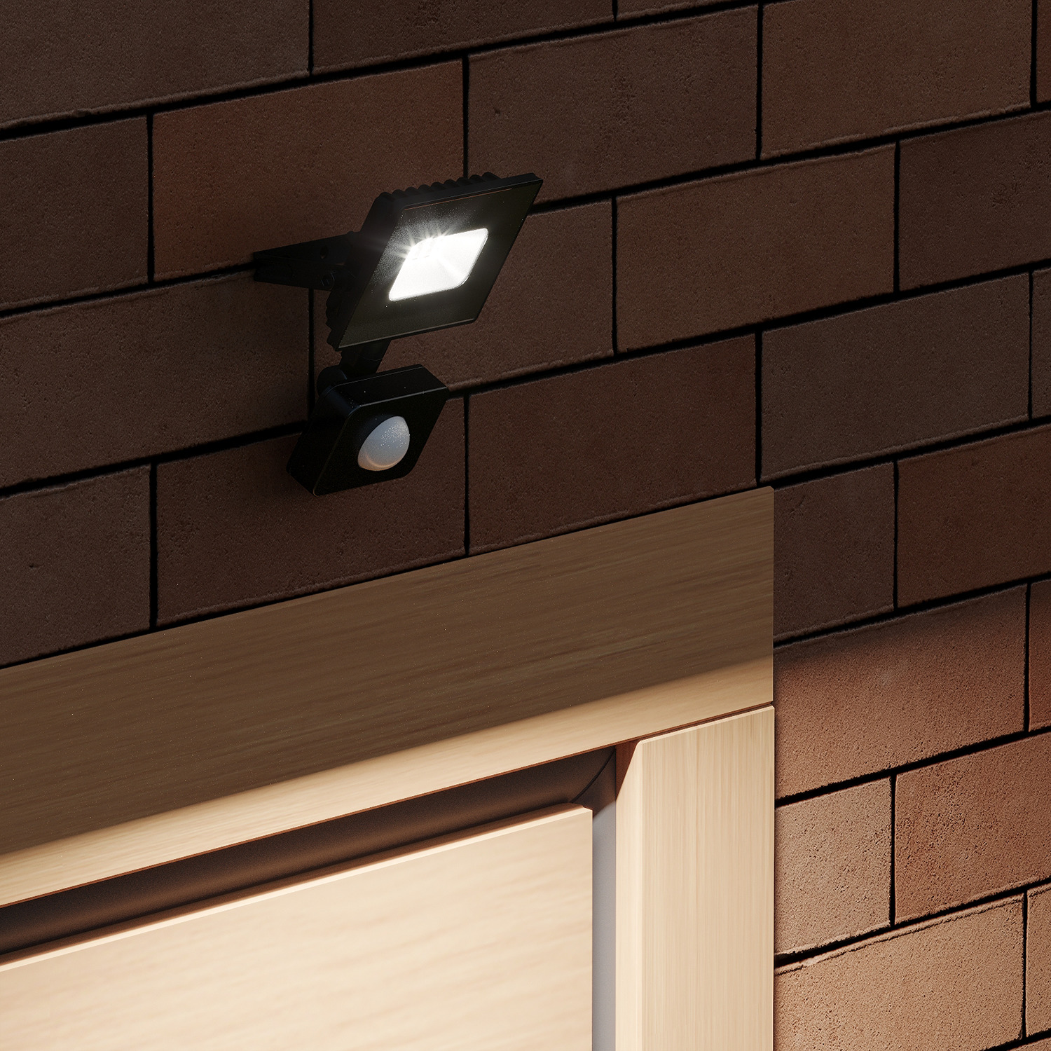 Прожектор светодиодный ДО 10 Вт 950 лм 6500К AC 220В IP65 135х93х40мм с датчиком движения Elementary-S Gauss GAUSS 628511310