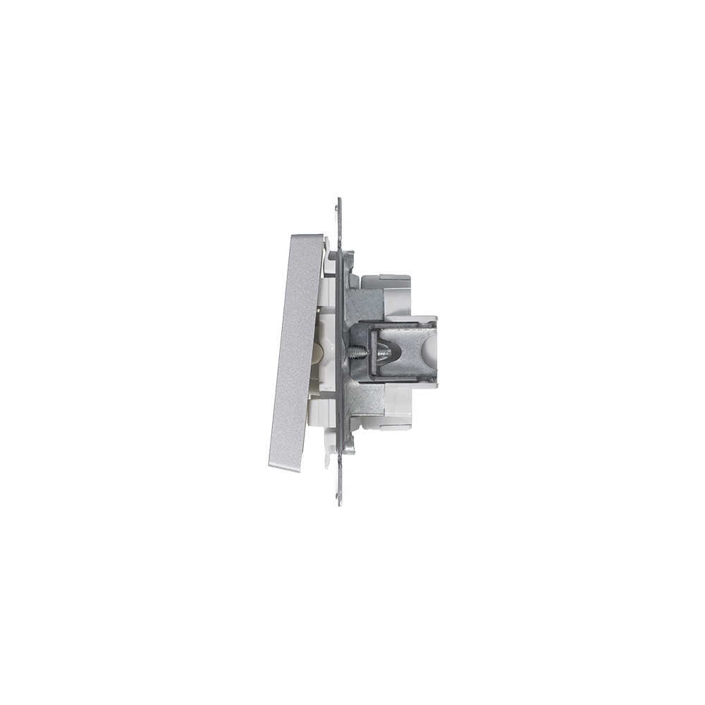 Выключатель одноклавишный ATLASDESIGN схема 1 10АХ механизм алюминий Systeme Electric ATN000311