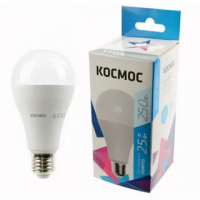 Лампа светодиодная LED 25Вт 220В E27 D65х130 4500 белый A65 Космос LkecLED25wA65E2745