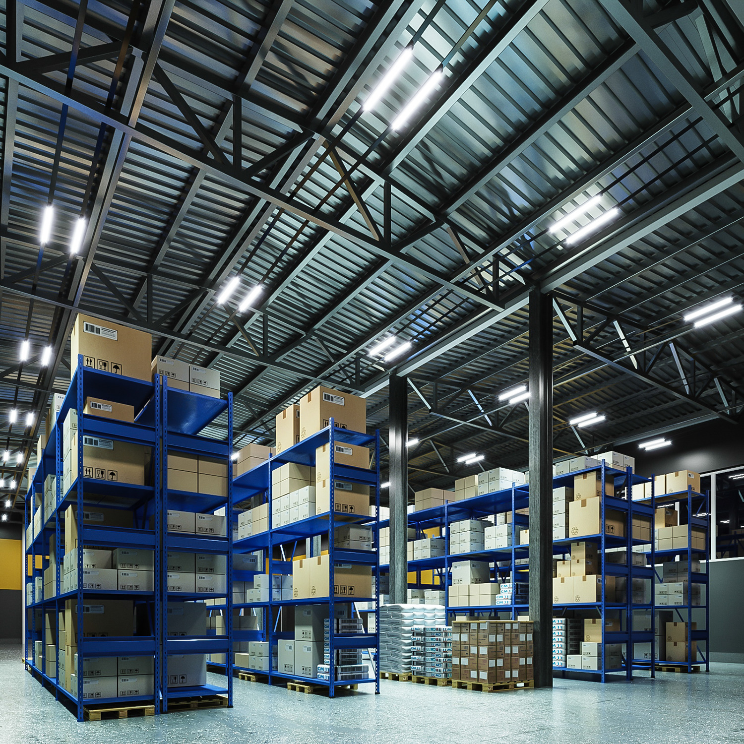 Светильник линейный ДСП 24 Вт 6500К 2500 лм 175-265В IP65 1277х29х29мм Пластик матовый сквозная проводка соеденяется в линию COMPACT Gauss GAUSS 843424324