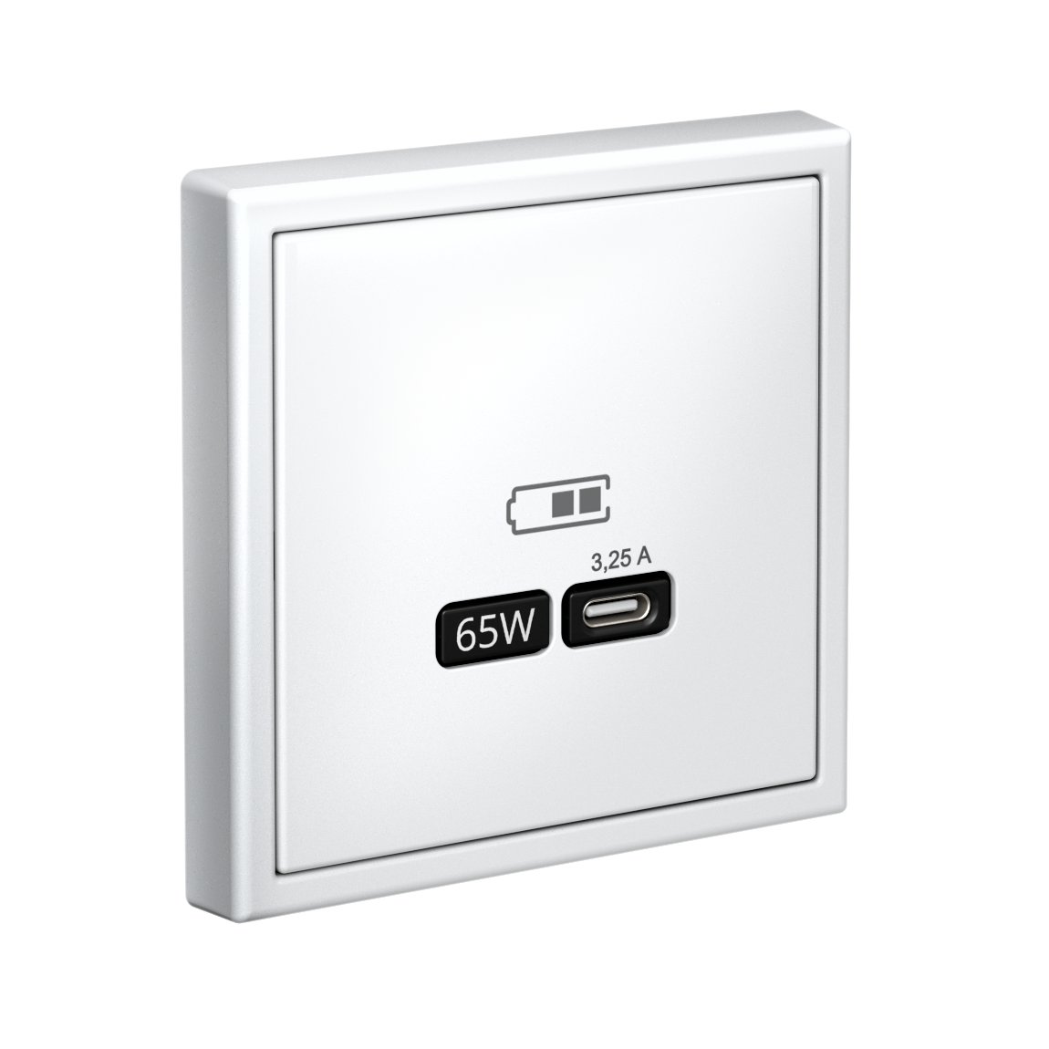 ARTGALLERY USB розетка тип-С 65Вт высокоскор.заряд. QC, PD, механизм, белый Systeme Electric GAL000127