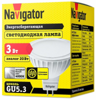 Лампа светодиодная LED 3вт 230в GU5.3 белая Navigator Group 94127 18574