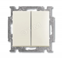 BASIC 55 Выключатель двухклавишный в рамку бежевый ABB 2006/5 UC-92-507 2CKA001012A2148