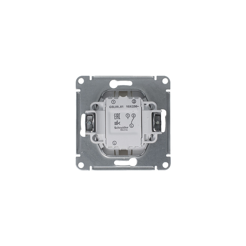 GLOSSA Переключатель одноклавишный схема 6 платина Systeme Electric GSL001261