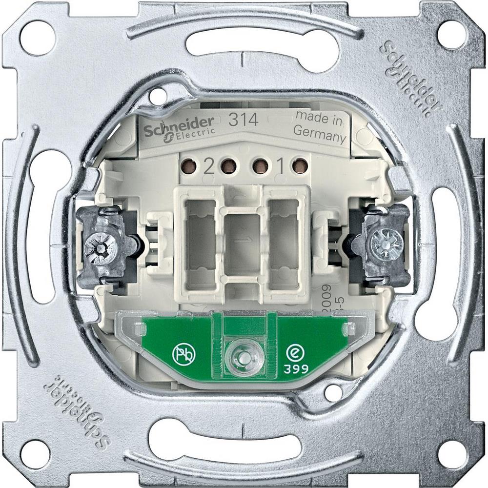 Переключатель одноклавишный (механизм) контрольный с подсветкой сх.6 Schneider Electric MTN3106-0000