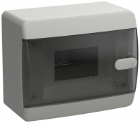 Корпус пластиковый навесной на 6 модулей ЩРН-П-6 IP41 UNION Compact черная прозрачная дверь IEK UIC-KP12-N-06-41-K01