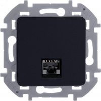 Розетка компьютерная RJ45 категория 5Е UTP антрацит INSPIRIA IEK 673828