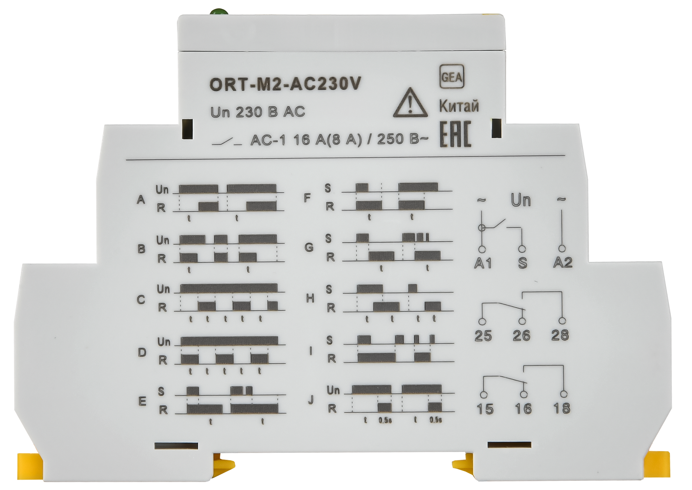 Реле времени ORT многофункц. 2 конт. 230 В AС ONI ORT-M2-AC230V