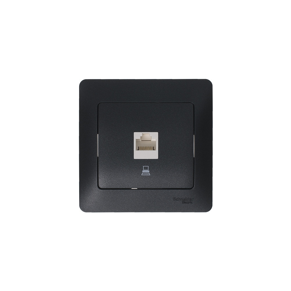 GLOSSA Рамка 1 пост антрацит Systeme Electric GSL000701
