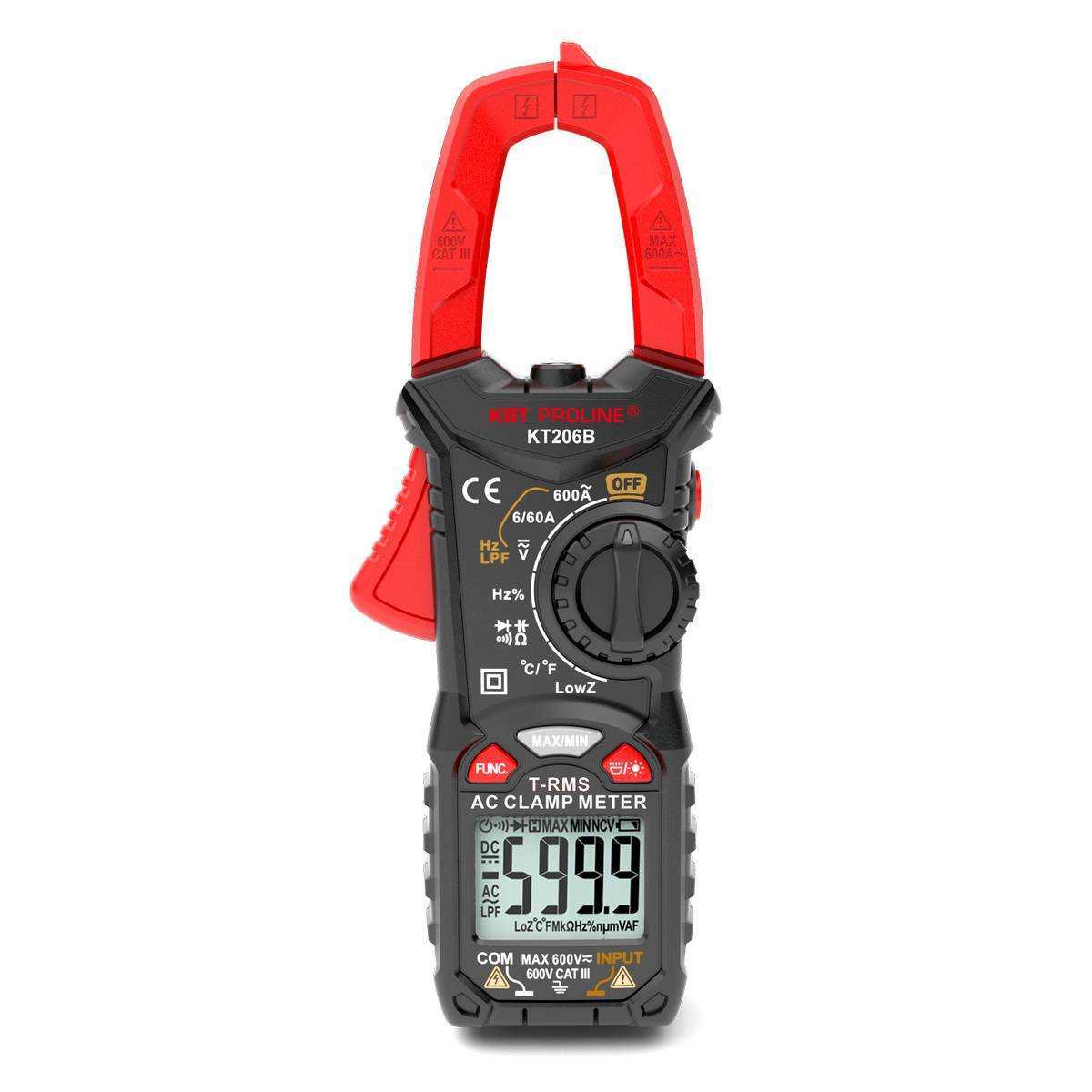 Токовые клещи цифровые KT 206B серия PROLINE КВТ 79130