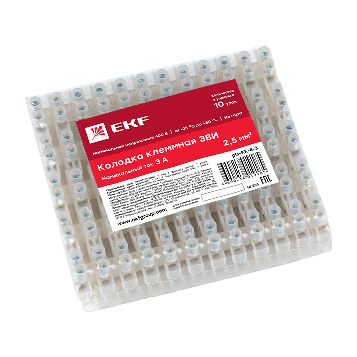 Клеммник 4х3 EKF plc-KK-4-3
