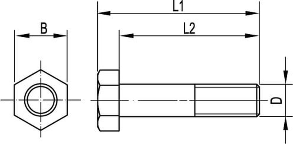 Болт шестигранный М8х70 DKC CM020870