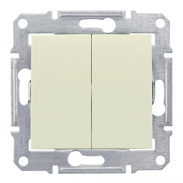 Sedna Выключатель двухклавишный в рамку бежевый схема 5 Schneider Electric SDN0300147