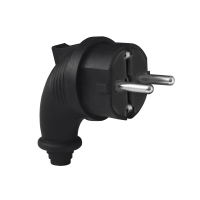 Вилка угловая c/з каучук 16А 250В IP44 (еврослот) UNIVersal 1241